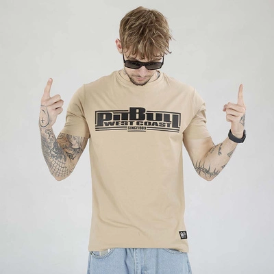 Koszulka Pit Bull Classic Boxing beżowa