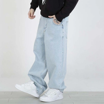 Spodnie Baggy Jigga Wear New Outline Super Baggy Jeans Light Blue Washed