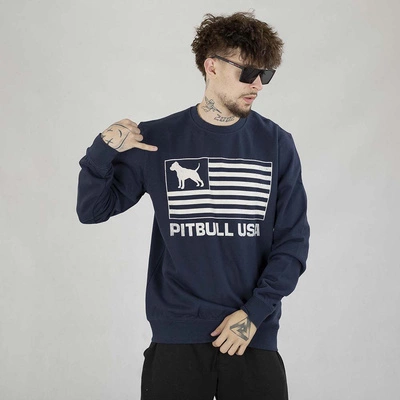 Bluza Pit Bull Crewneck Terry Pitbull USA granatowa