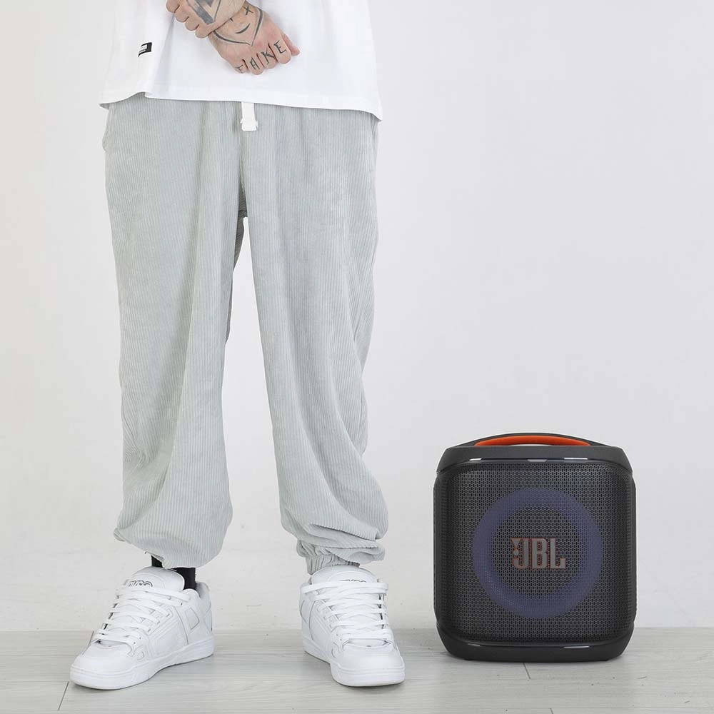 Spodnie Dresowe Jigga Wear Sztruksowe Cord szare