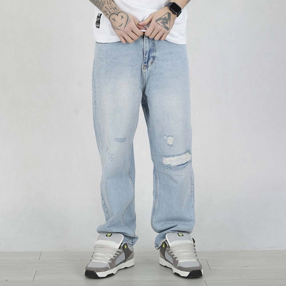 Spodnie Baggy I8 Denim BAG48 jasny niebieski - najlepsza cena