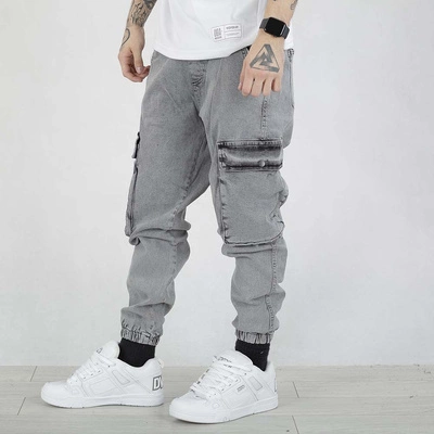 Spodnie Jogger I8 Denim BOY41 Cargo szare