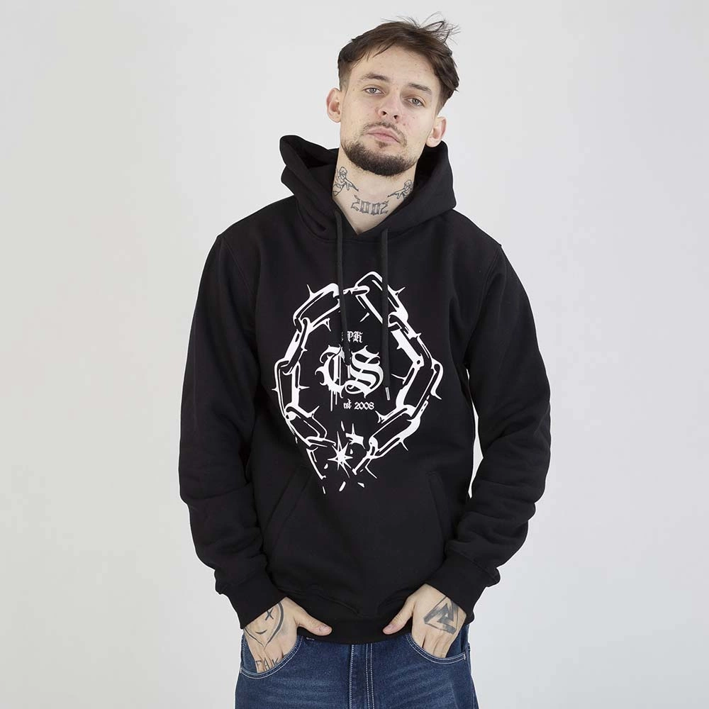 Bluza Hoodie Ciemna Strefa Łańcuch Gotyk czarna