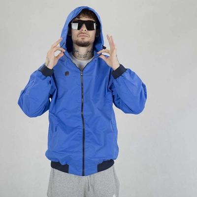 Kurtka Przejściowa Metoda Czarna Skórka niebieska