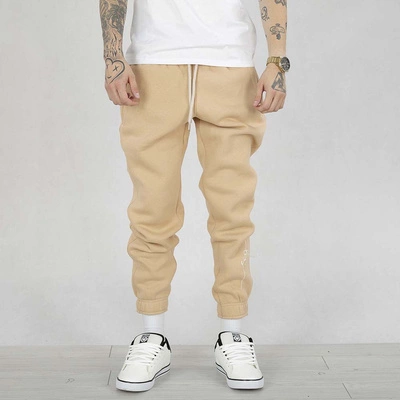 Spodnie Dresowe SSG Slim Written brązowe