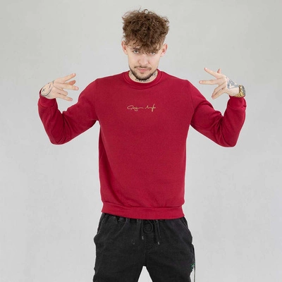 Bluza Ganja Mafia Crewneck Podpis Mini Gold bordowy