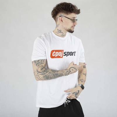 Koszulka Stoprocent Ćpaj Sport Logo biała