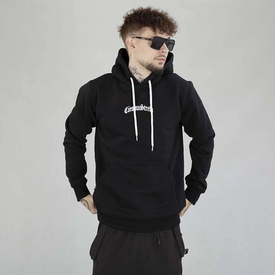 Bluza Hoodie Ciemna Strefa CS Gotyk Duże Logo czarno biała