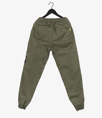 Spodnie Elade Chino Joggery Cargo oliwkowe