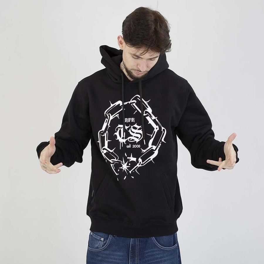 Bluza Hoodie Ciemna Strefa Łańcuch Gotyk czarna