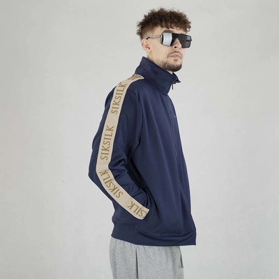 Bluza Crewneck SikSilk Zip SS-26761 granatowa