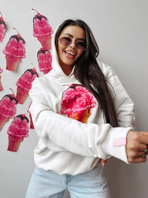 Bluza Olavoga Hoodie Kiraz ecru