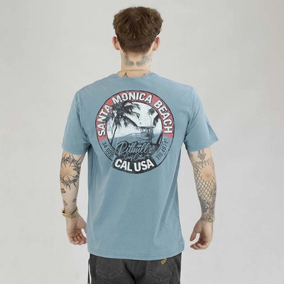 Koszulka Pit Bull Denim Washed Oceanside jasno niebieska