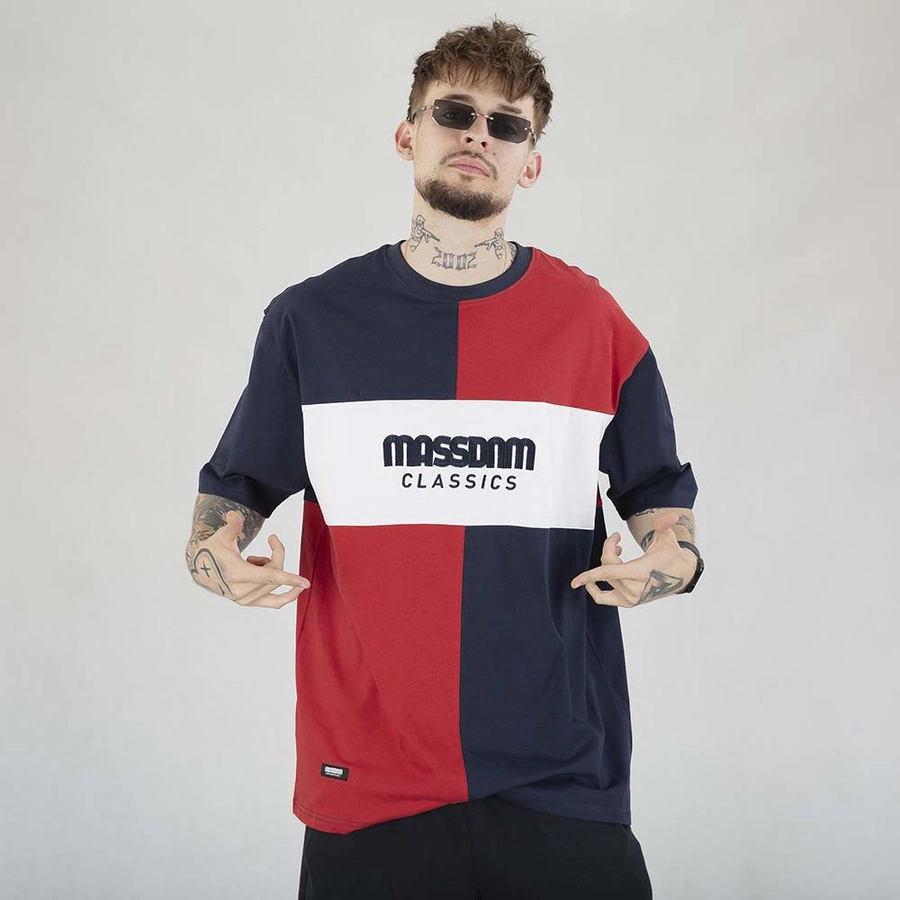 Koszulka Mass Tony granatowa czerwona