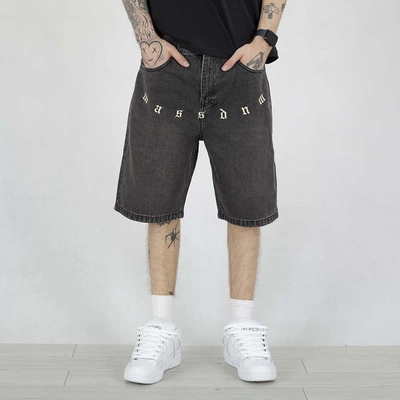 Krótkie Spodenki Mass Baggy Fit Slang Jeans czarne