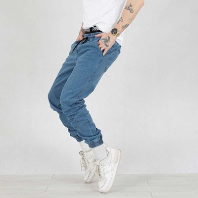 Spodnie Jogger Grube Lolo Dymek Back Blue medium jeans