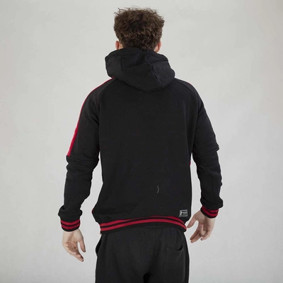 Bluza Hoodie Biuro Ochrony Rapu REGLAN BULLS czerwono-czarna