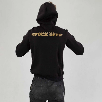 Bluza Hoodie Red Eyes Fuck Off czarno złota