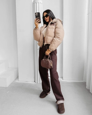 Kurtka damska Olavoga Viroon beżowa