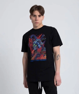 Smoke Story FIGHT THE POWER T-Shirt Czarny
