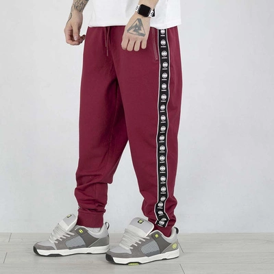 Spodnie dresowe Pit Bull Tape Nugget bordowe