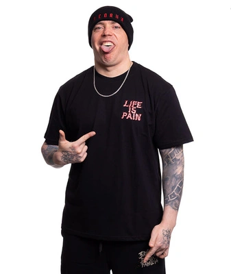 Koszulka Brain Dead Familia Life Is Pain czarny