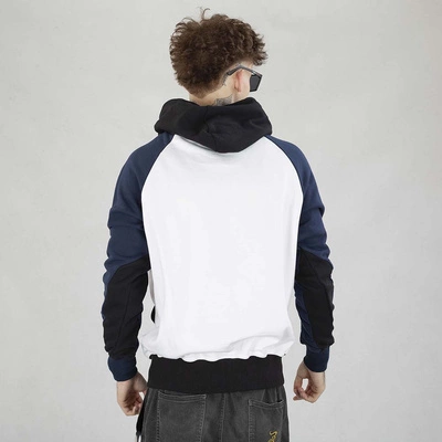 Bluza Hoodie Street Autonomy Center Big Logo biało czarno niebieska