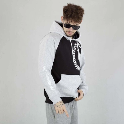 Bluza Hoodie Ciemna Strefa CS Reglan czarno szara