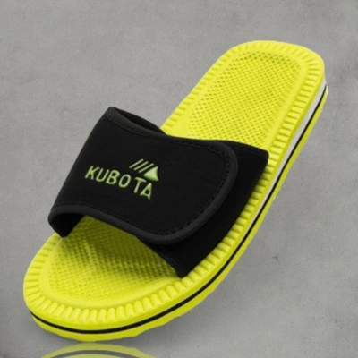 Kubota Klapki Rzep limonkowo czarne