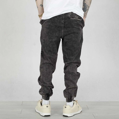 Spodnie JOgger Jigga Wear Mini Haft Logo Jeans black washed