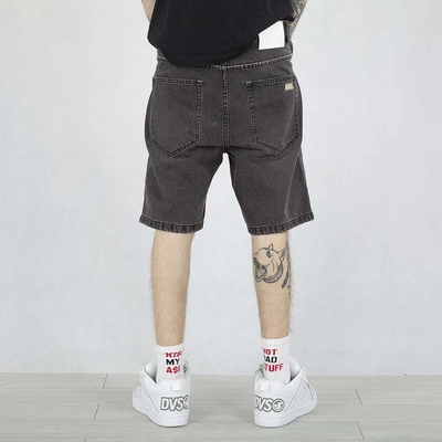 Krótkie Spodenki Mass Relax Fit Box jeans czarne