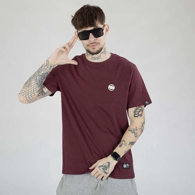 Koszulka Pit Bull Small Logo ciemna bordowa