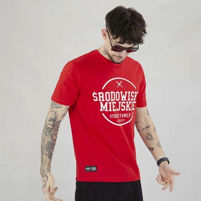 Koszulka Środowisko Miejskie Theme czerwono biała