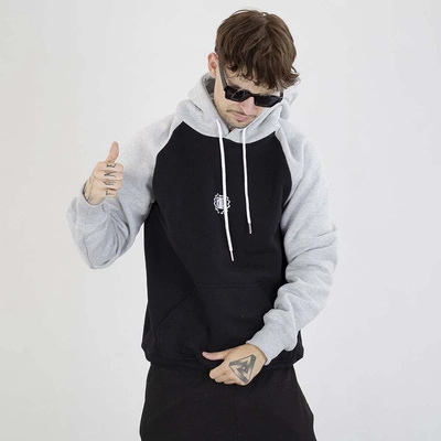 Bluza Diil Hoodie Reglan czarna szara