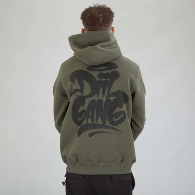 Bluza Hoodie Diil Tag Spray zielono czarna