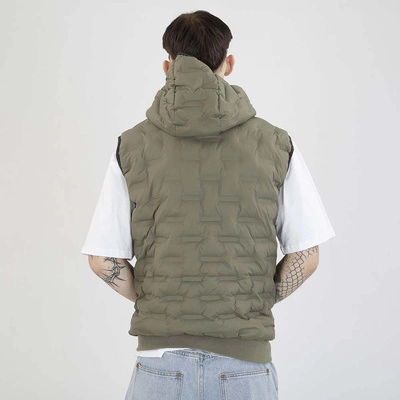 Bezrękawnik Pit Bull Hoodie Fisk Quilted szarozielony