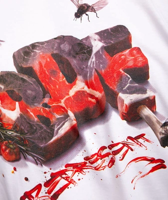 Koszulka Brain Dead Familia Slaughterhouse biała