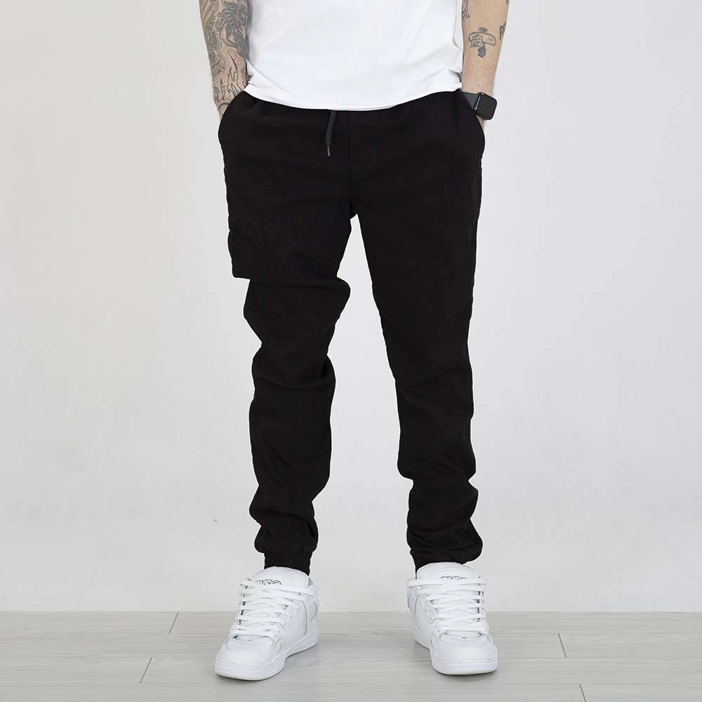 Spodnie Jogger Grube Lolo Dymek Back Haft czarno białe