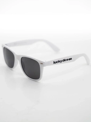Okulary Przeciwsłoneczne Lucky Dice Name białe