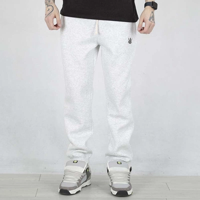 Spodnie Dresowe Jigga Wear Black Crown jasne szare