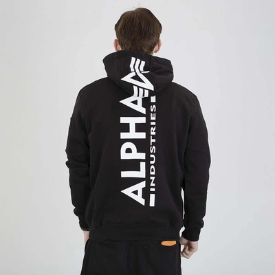 Bluza Alpha Industries Hoodie Back Print 178318 czarna