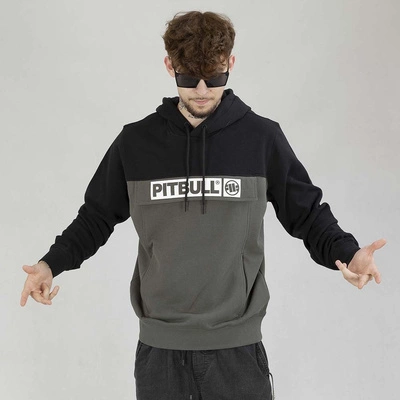 Bluza Pit Bull Hoodie Terry Two-Color Hilltop  czarna oliwkowa