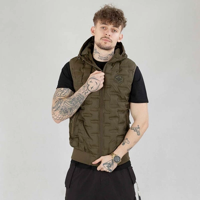 Bezrękawnik Pit Bull Eclipse oliwkowy z kapturem