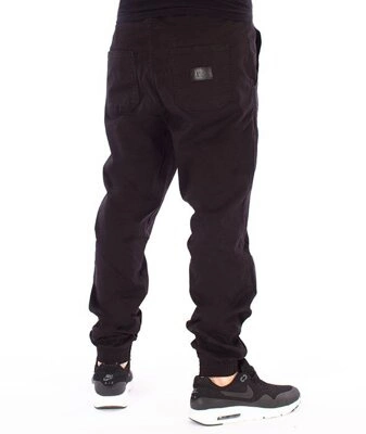 Biuro Ochrony Rapu-Jogger Fit Guma Strecz Spodnie Classic Borcrew Outline Czarny