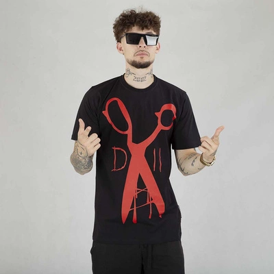 Koszulka Demonologia Nożyczki czarno czerwona