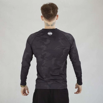 Long Pit Bull Rashguard Net Camo II czarny moro