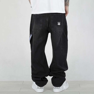 Spodnie Baggy Jigga Wear Jeans Cargo Wear Crown czarne