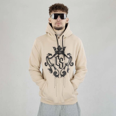 Bluza Hoodie Ciemna Strefa CS Herb beżowa czarna