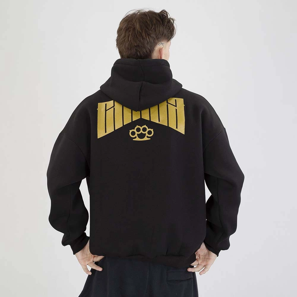 Bluza Chada Hoodie Bluza Chada Z Kapturem Oversize Kastet Mini czarna