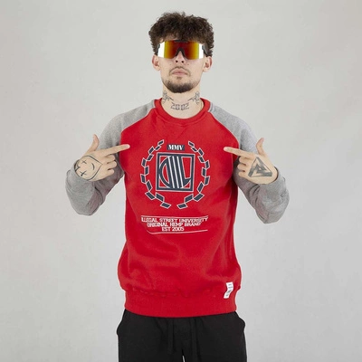 Bluza Crewneck Diil Gang Reglan Laur czerwono szara